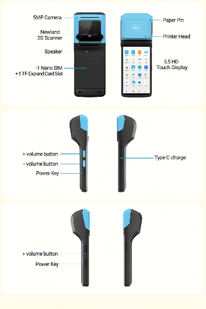 POS Android 14 - Mifact H10P 3 GB RAM + 32GB ROM (copiar)