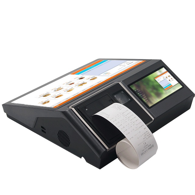 Equipo POS Mifact A12Pro Todo en Uno con Pantalla Táctil de 12.5 Pulgadas Android 11 4GB RAM y Pantalla para Clientes de 5 Pulgadas, con Impresora Térmica Integrada